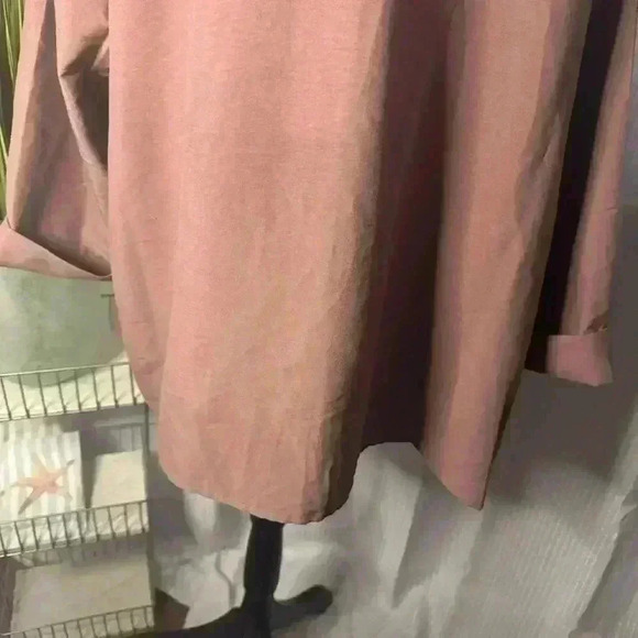 NWT Olivia & Martin Womens 3X Rust Color Lightweight 3/4 Sleeve Blazer style top - Picture 8 of 12